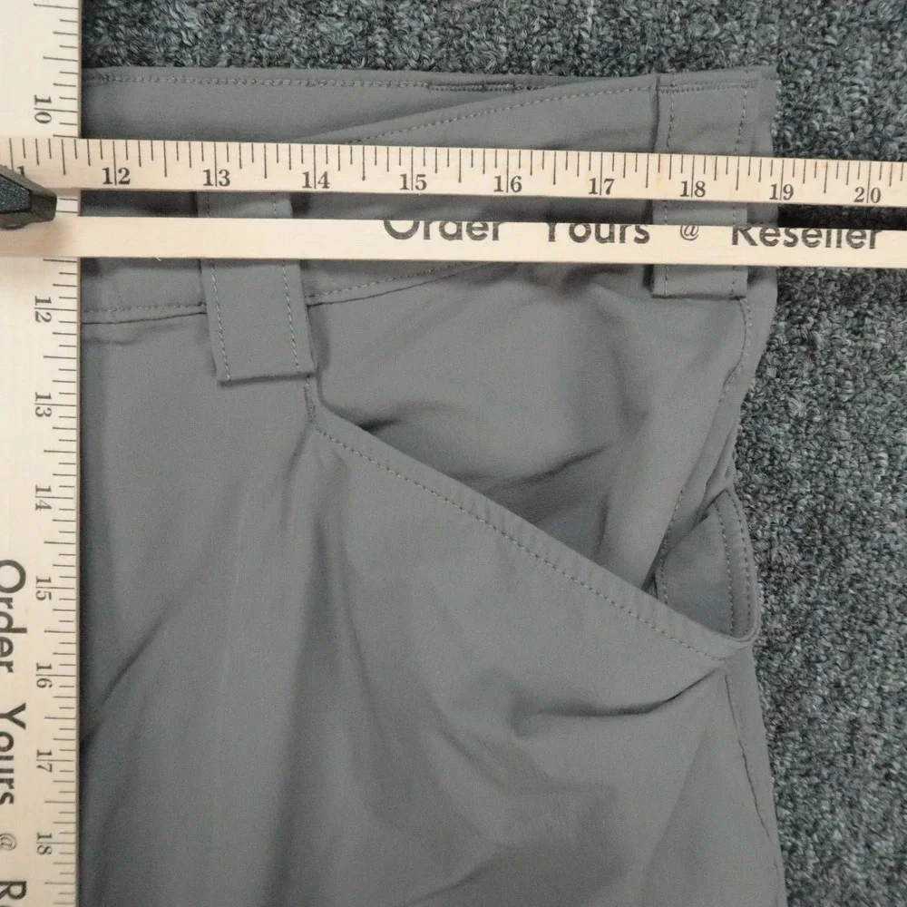 Duluth Trading Pants Mens 38x34 Gray Flexpedition Relaxed Fit Stretch Zip Pocket